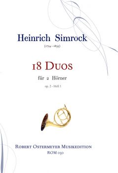 Simrock, Heinrich - 18 Duos for 2 Horns op.2 Suite 1
