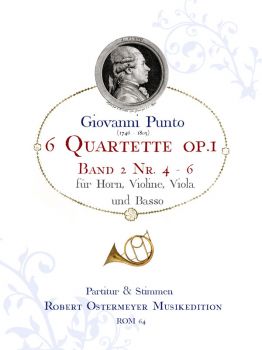 Punto, Giovanni - 6 Quartette op.1 für Horn, Violine, Viola und Basso 2.Heft (4.-6.Quartett)