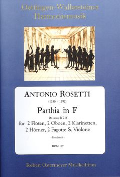 Rosetti, Antonio - Parthia in F  (RWV B21) für 2 Flöten, 2 Oboen, 2 Klarinetten, 2 Hörner, 2 Fagotte und Violone