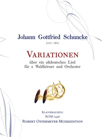 Schuncke, Gottfried - Variations F major for 2 Horns and Orchestra