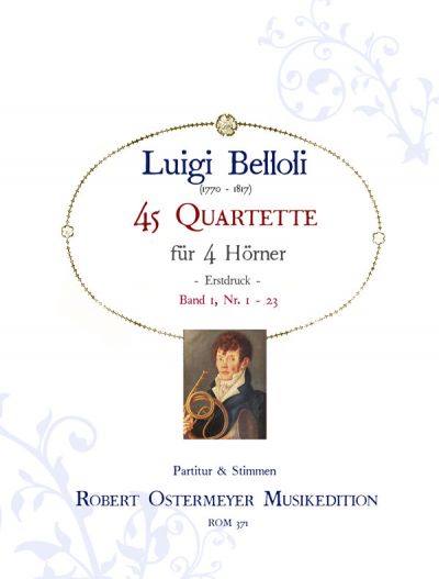 Belloli, Luigi - 45 Quartette für 4 Hörner , Band 1 Nr. 1 - 23