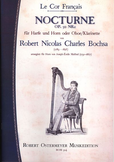 Bochsa, Nicolas - Nocturne op.50 Nr.1 for Horn (or Oboe/Clarinet) and Harfe